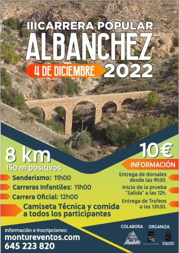 cartel carrera popular albanchez 04-10 montur
